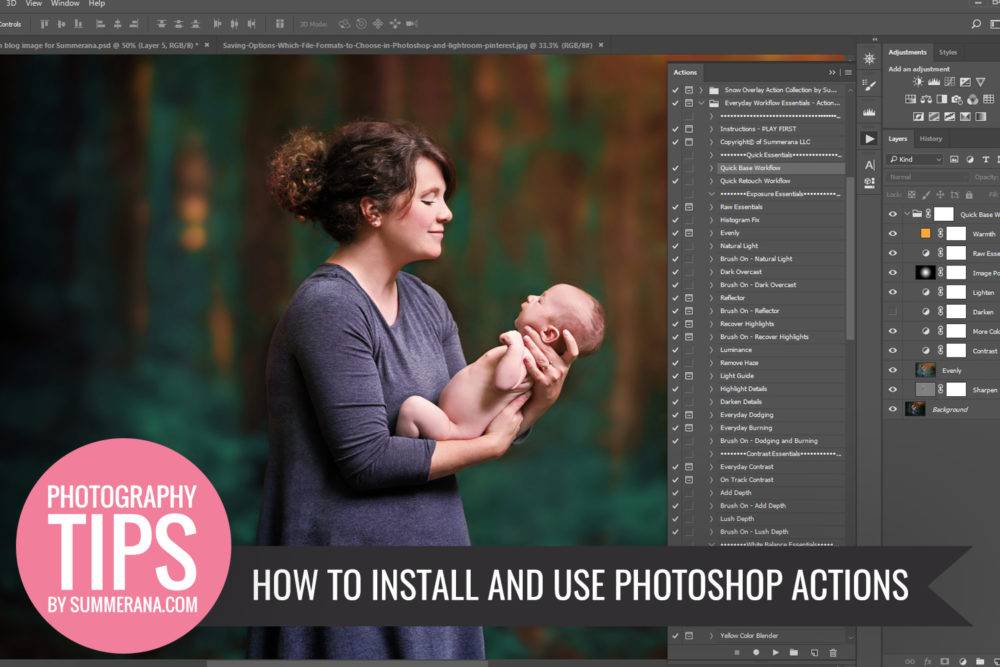 How To Install And Use Photoshop Actions Summerana Photoshop